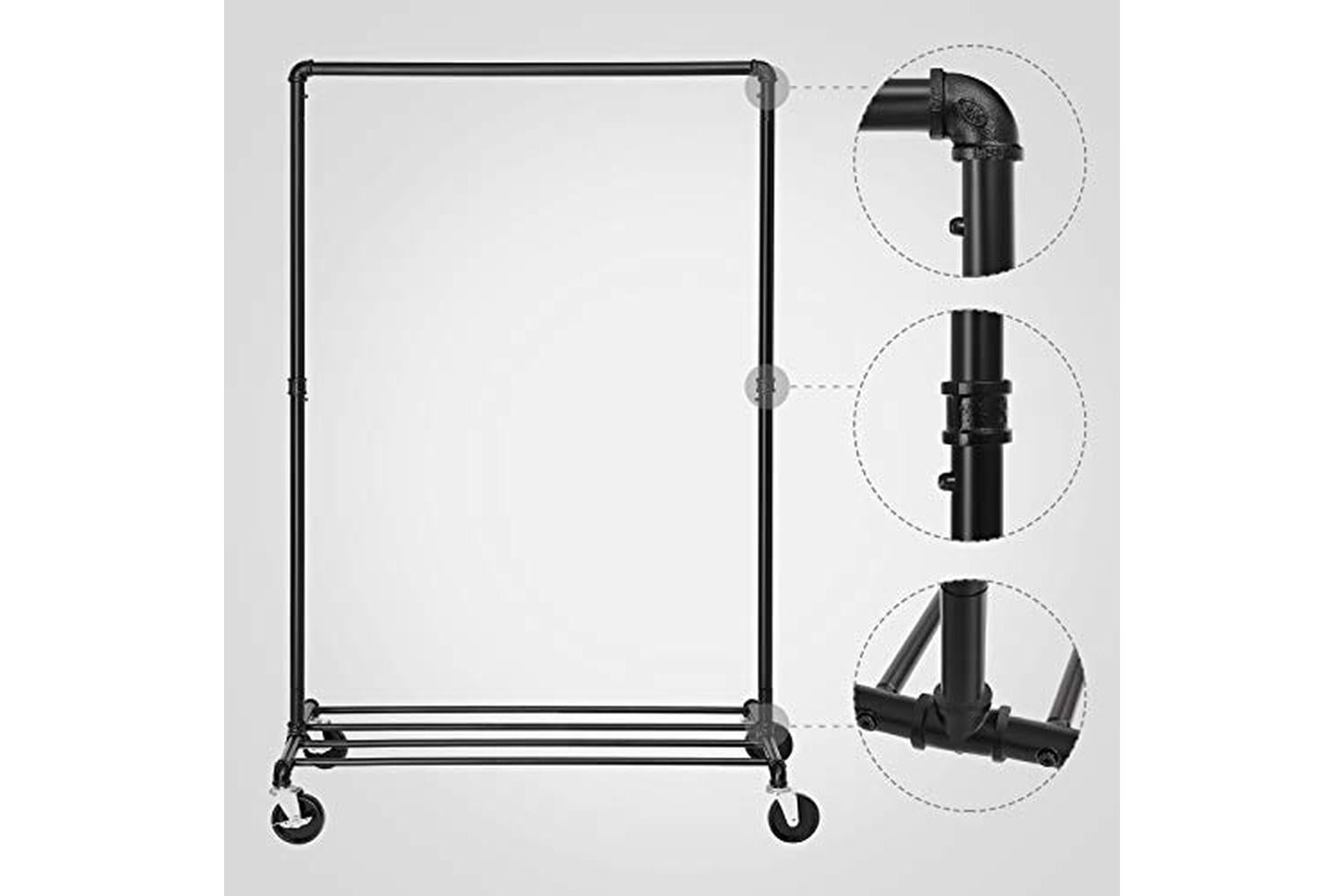 Songmics HSR61BK Heavy Duty Industrial Style Clothes Rack-3