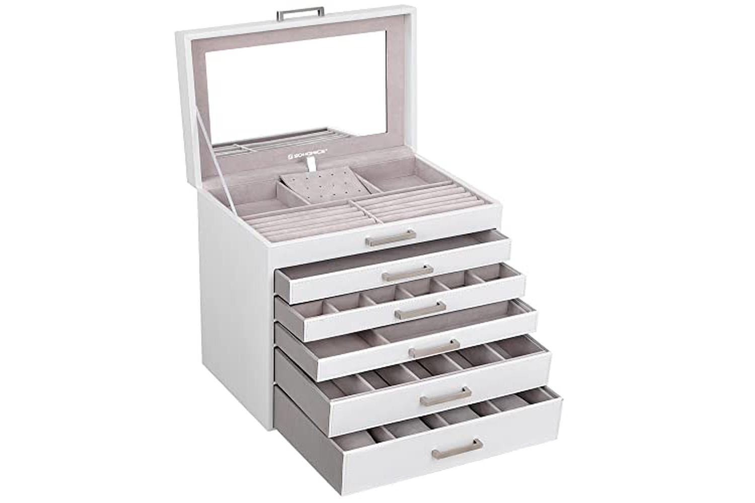 Songmics JBC138 Jewelry Box 5 Drawers | White