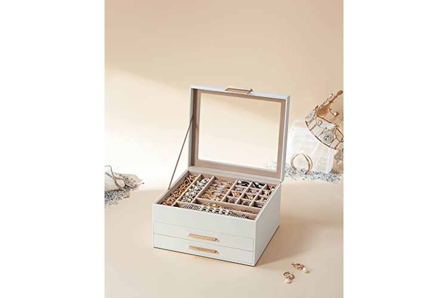 Songmics JBC239WT Jewelry Box with 3 Level-7