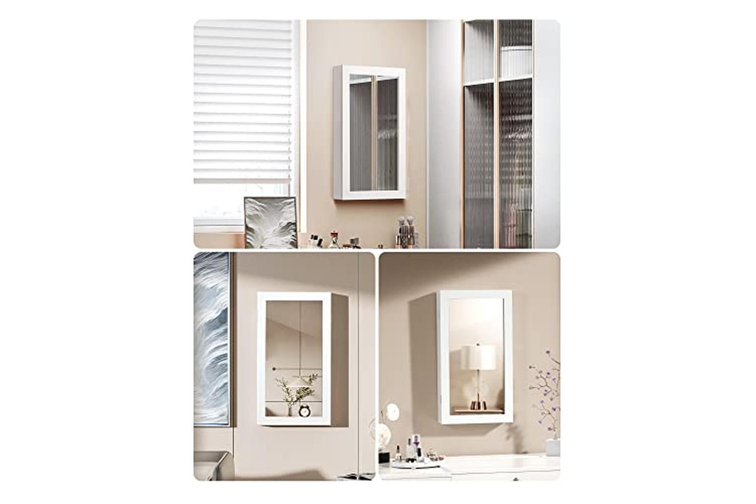 Songmics JBC51W Stylish Hanging Jewelry Cabinet-4