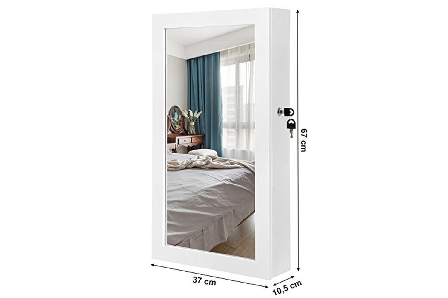 Songmics JBC51W Stylish Hanging Jewelry Cabinet-5