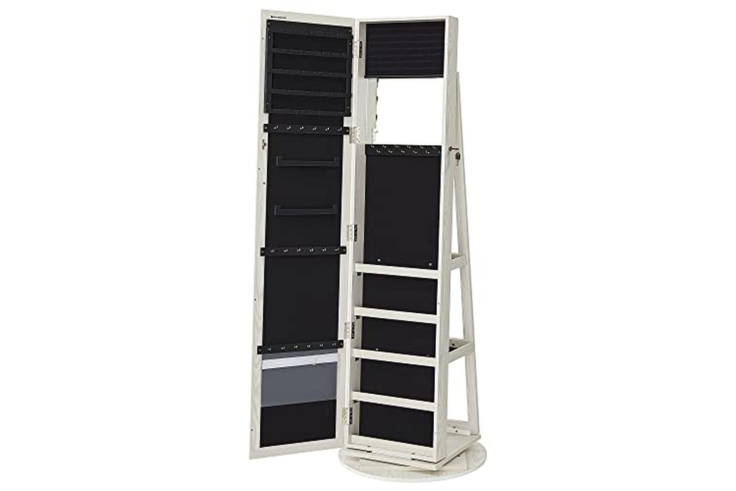 Songmics JBC62W Revolving  Jewelry Cabinet with Mirror