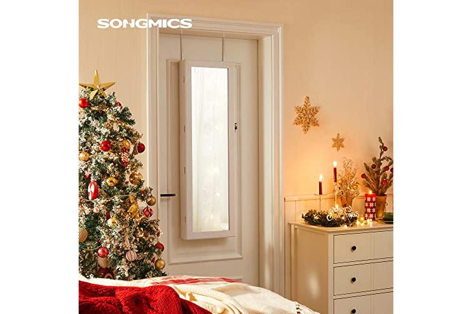 Songmics JBC93W Elegant Hanging Jewelry Cabinet-2