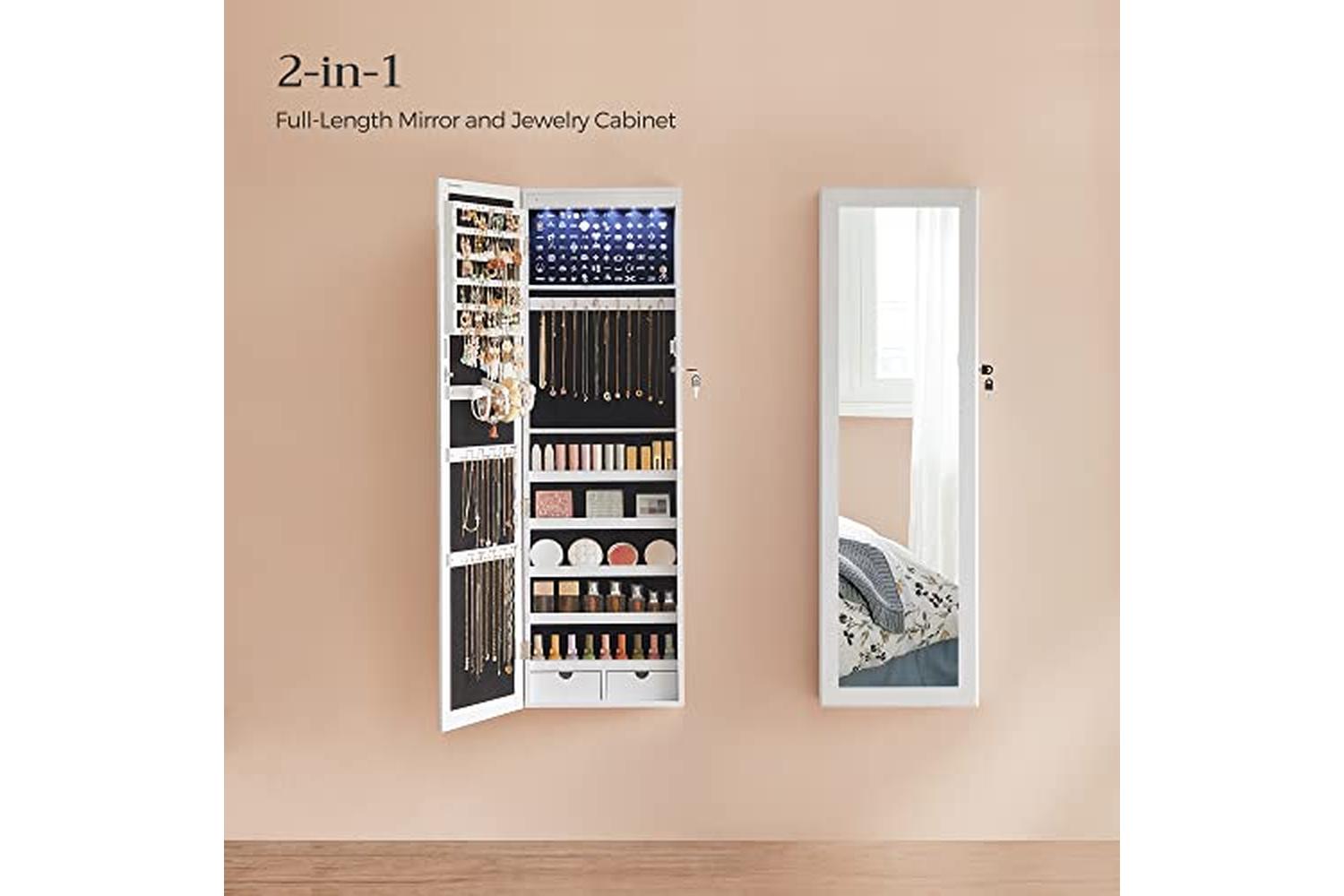 Songmics JBC93W Elegant Hanging Jewelry Cabinet-5