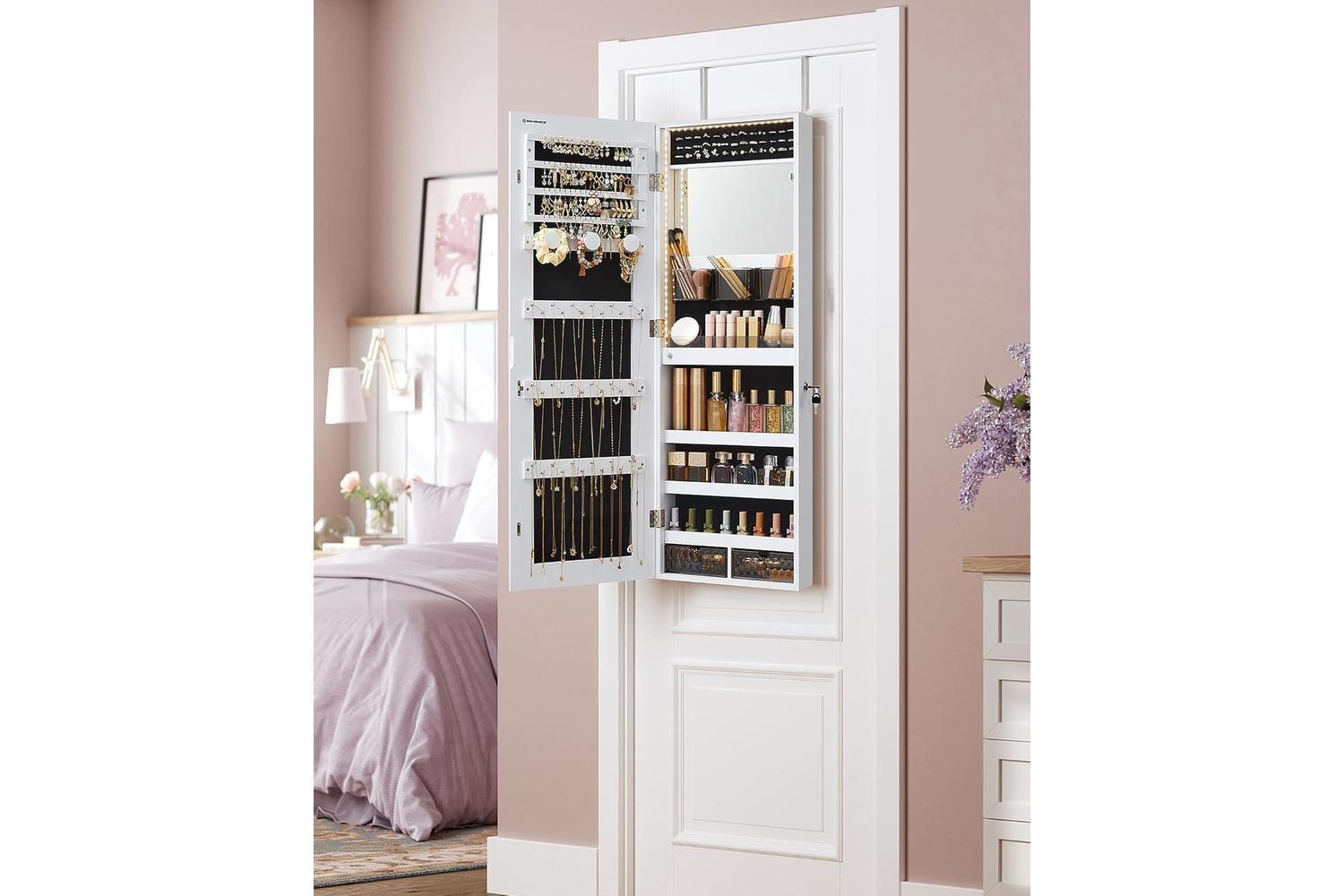 Songmics JJC013W01 Jewelry Cabinet with Mirror