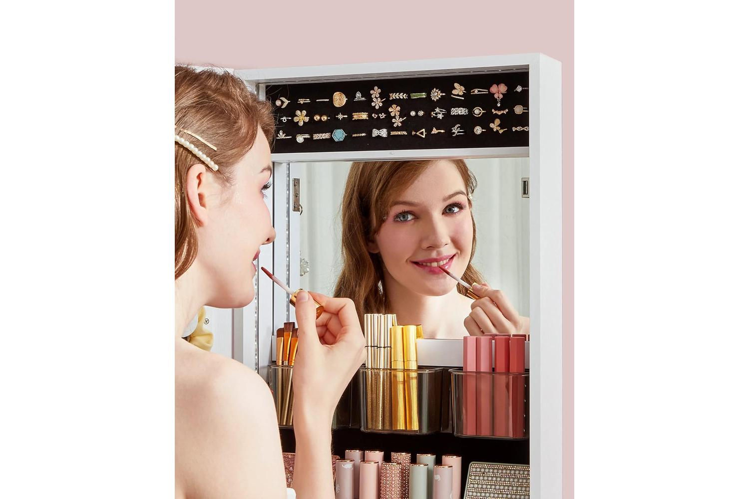 Songmics JJC013W01 Jewelry Cabinet with Mirror-3