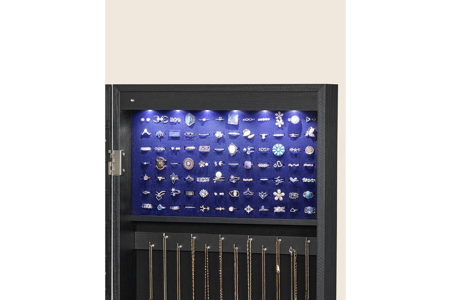 Songmics JJC093B01 Hanging Jewelry Cabinet with Mirror-7