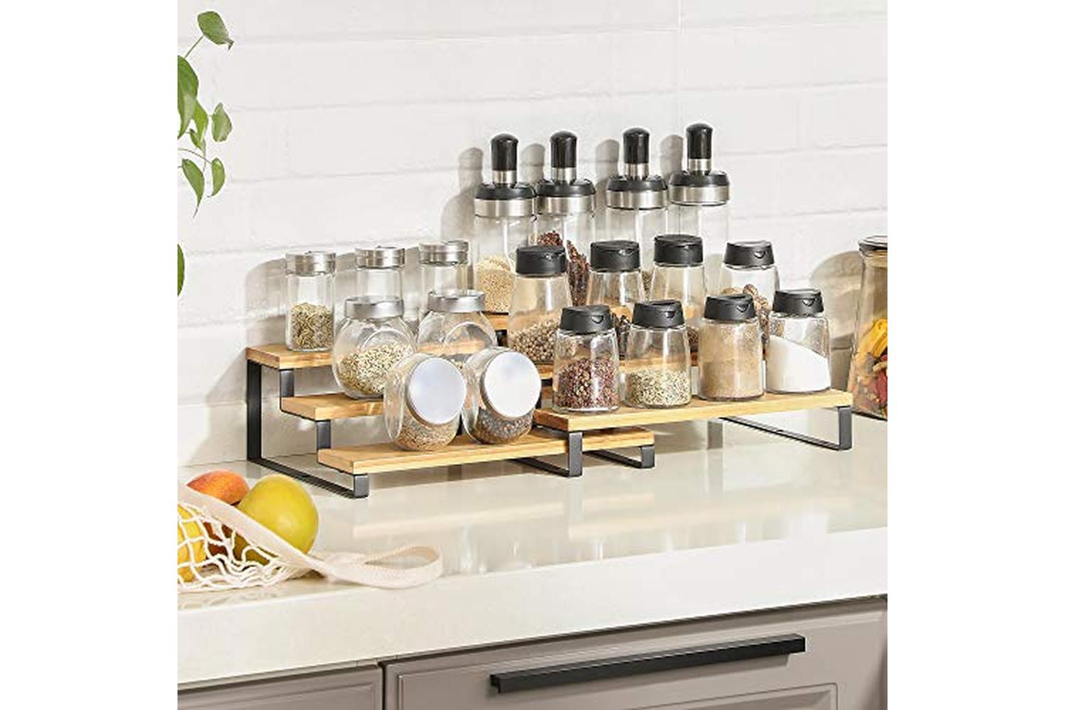 Songmics KCS016N01 Spice Rack | Set of 2 | Natural Black-2