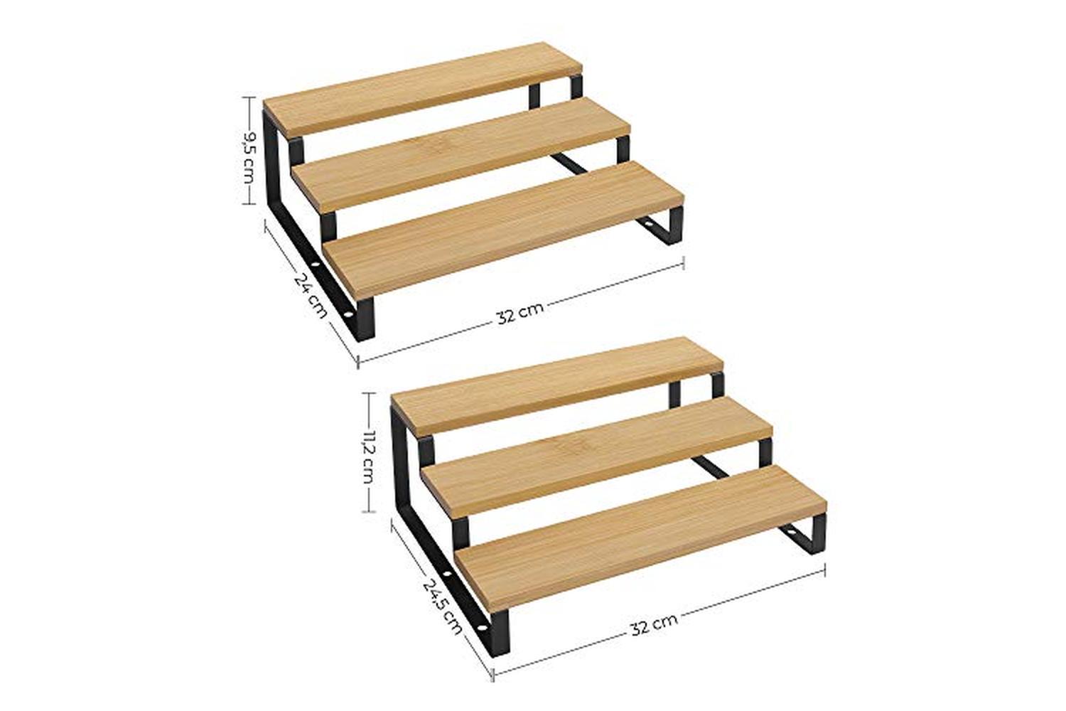 Songmics KCS016N01 Spice Rack | Set of 2 | Natural Black-7