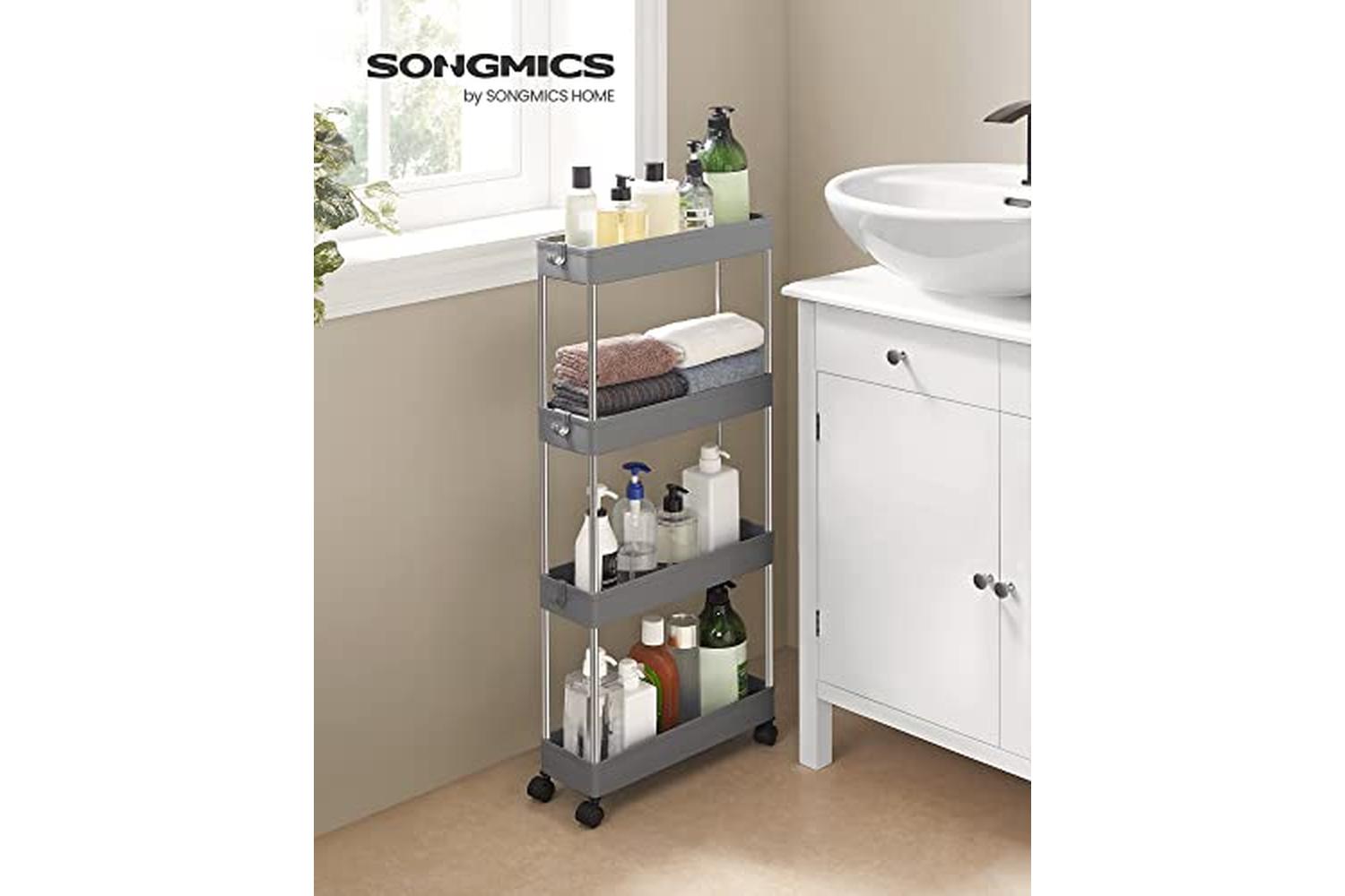 Songmics KSC008G01 4 Tier Trolley | Grey-2