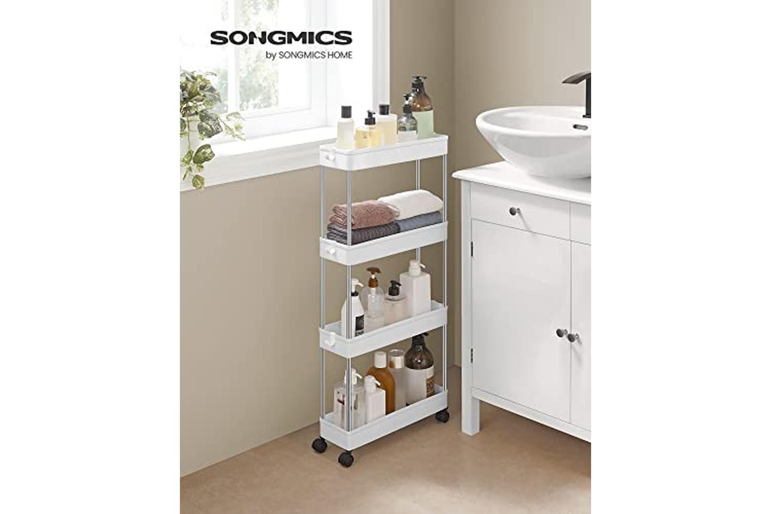 Songmics KSC08WT Niche Shelf on Castors-2