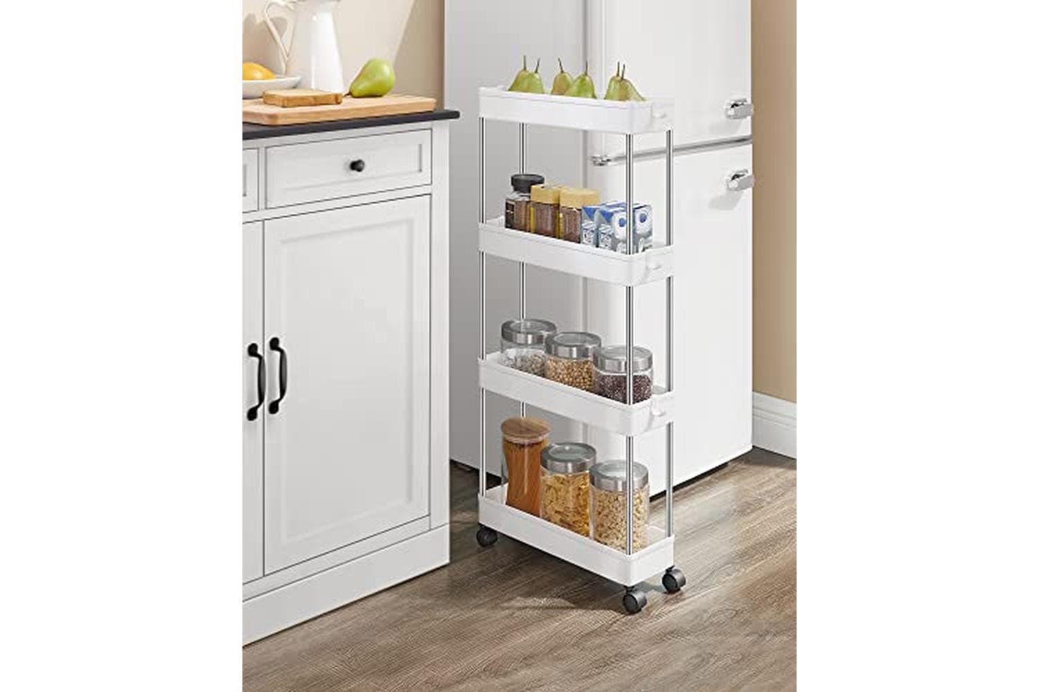 Songmics KSC08WT Niche Shelf on Castors-3