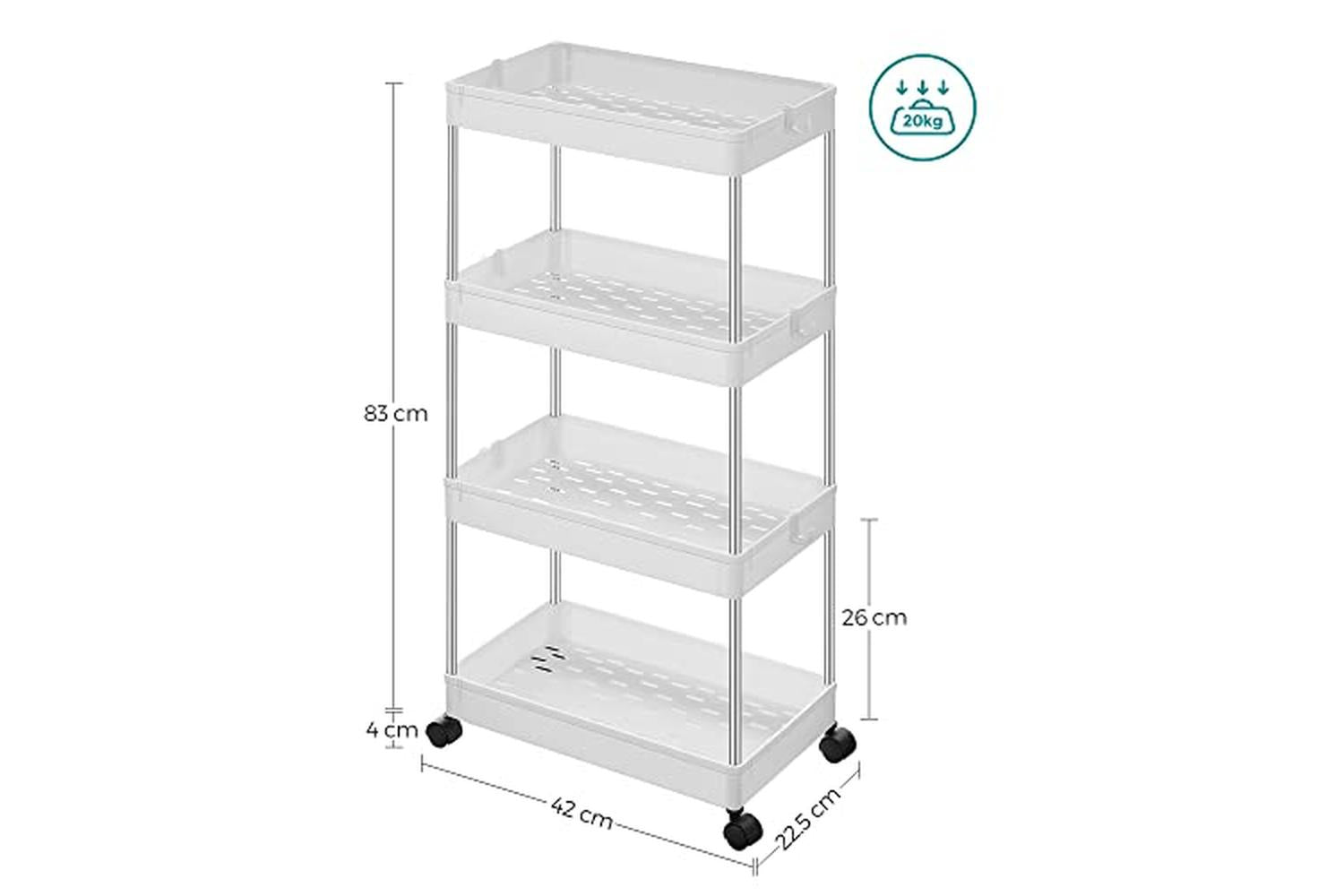 Songmics KSC10WT Space-Saving Kitchen Shelf-6