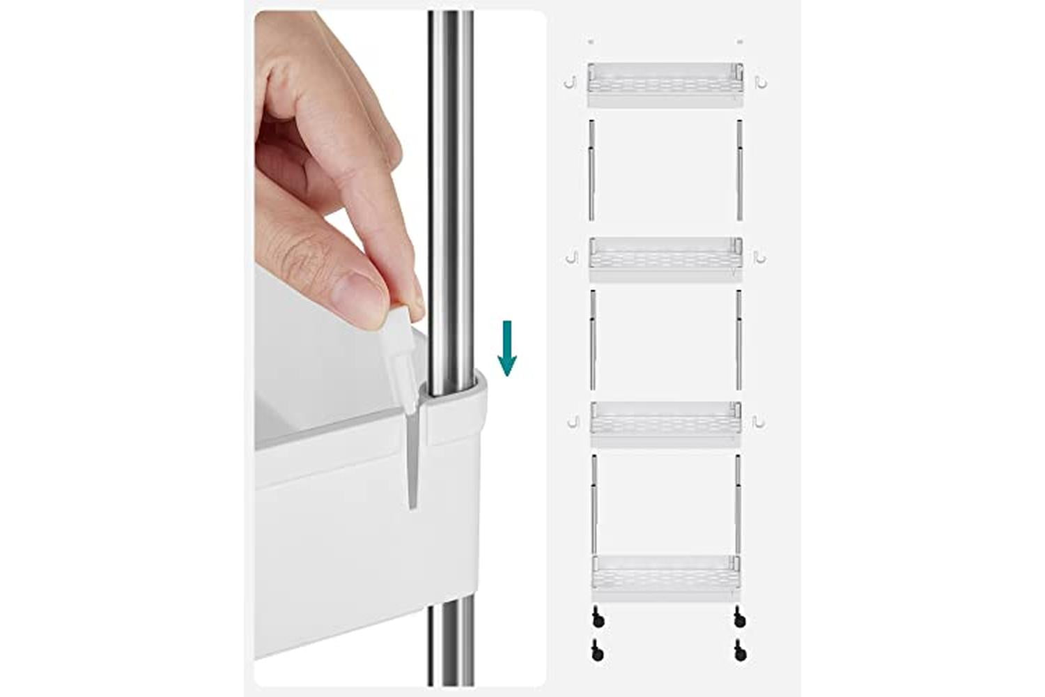 Songmics KSC10WT Space-Saving Kitchen Shelf-7