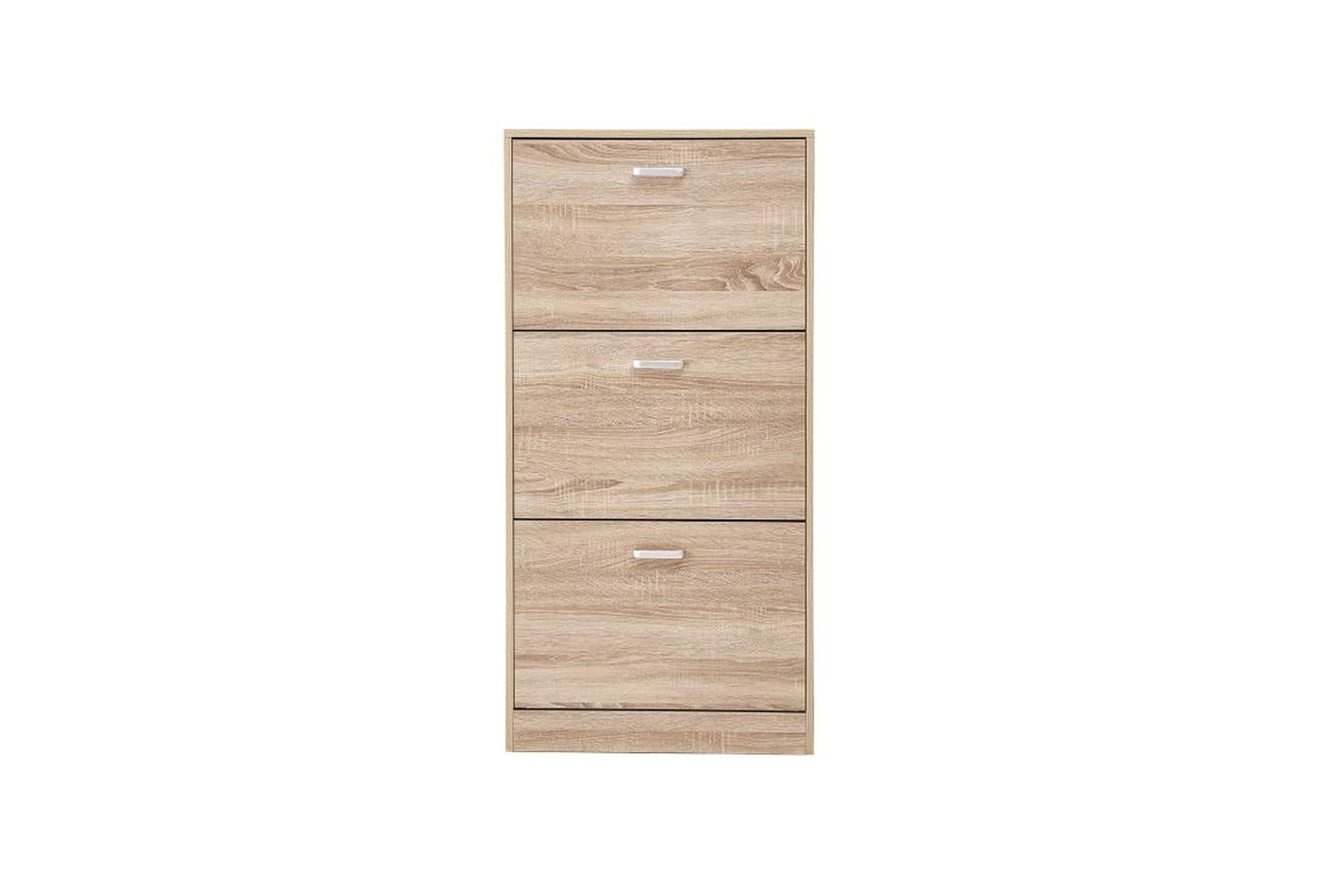 Vasagle LBC03NL 3 Flaps Wood Look Shoe Cabinet-2