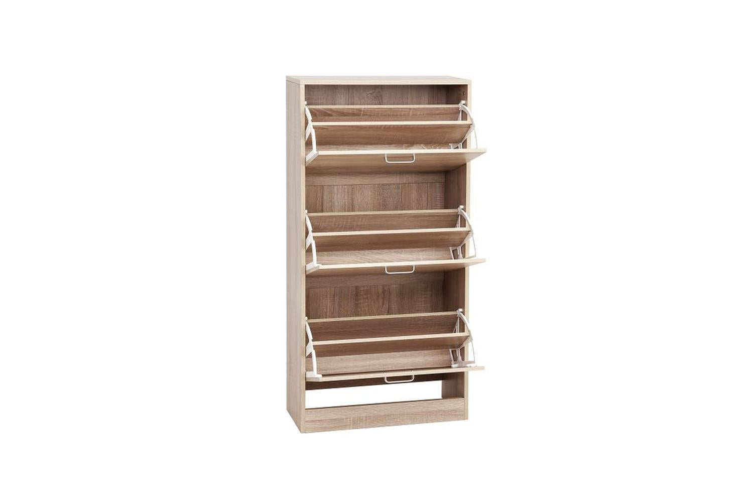 Vasagle LBC03NL 3 Flaps Wood Look Shoe Cabinet-4