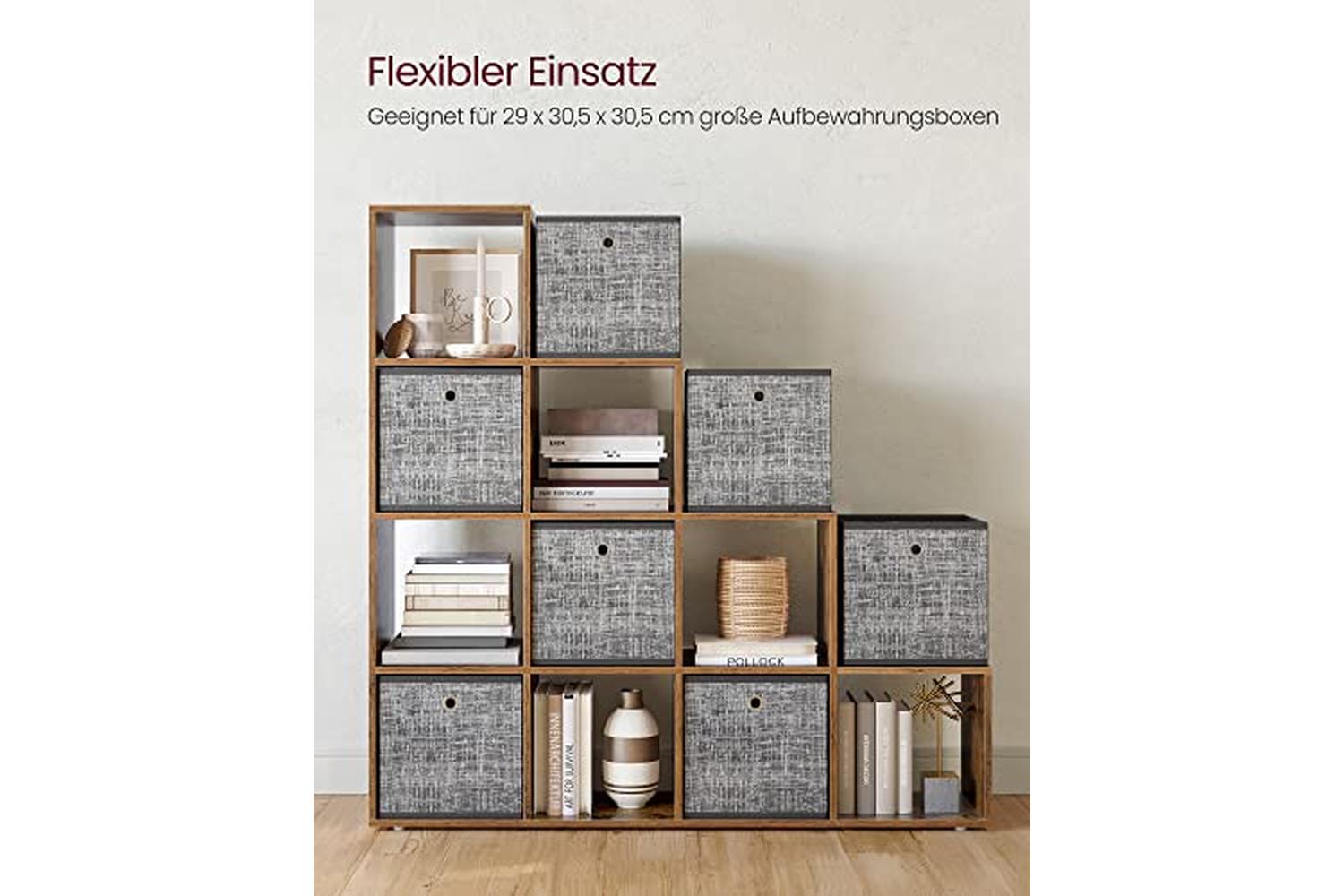 Vasagle LBC10BX Bookshelf with 10 Cubes-6