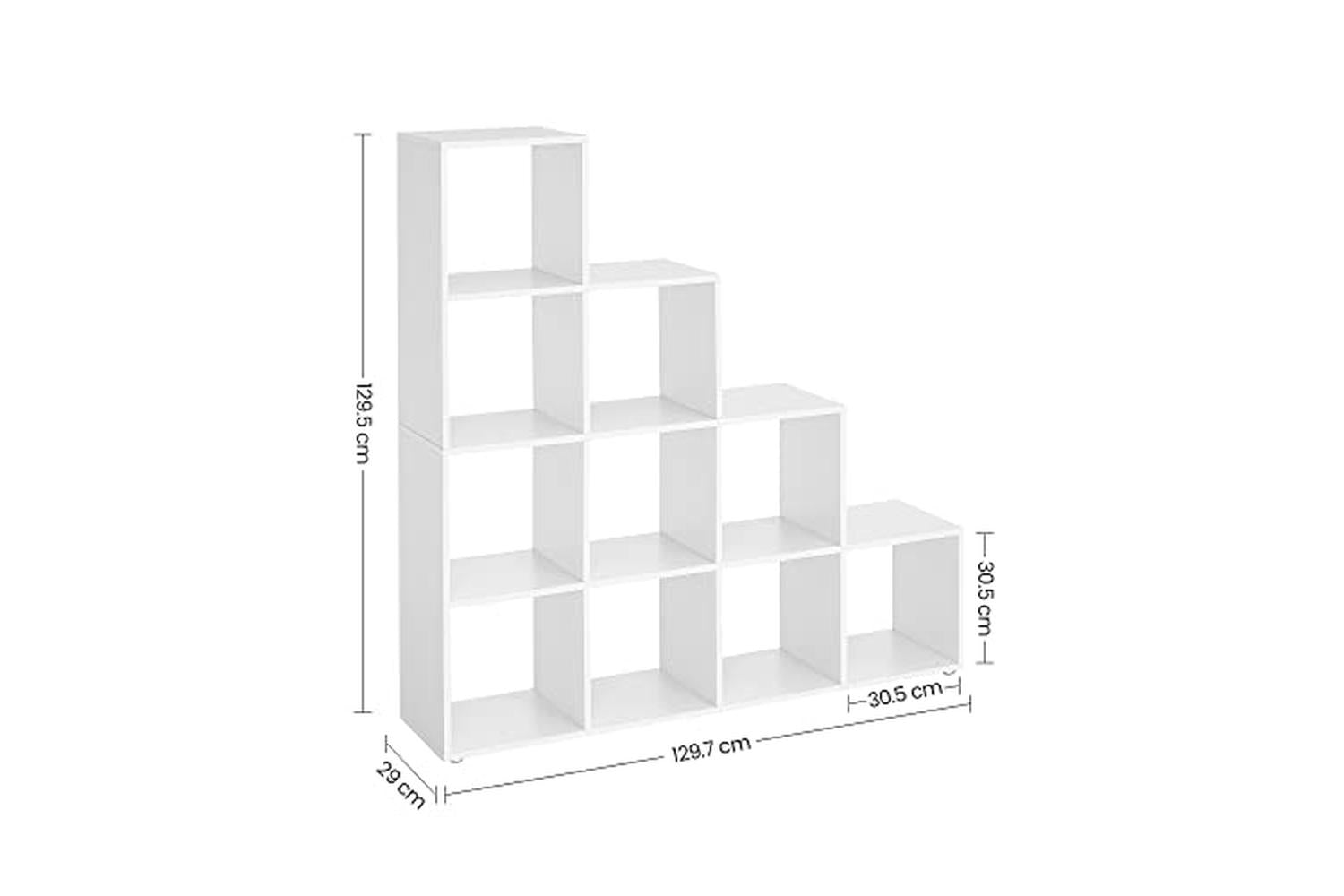 Vasagle LBC10WTV1 Bookshelf | White-3