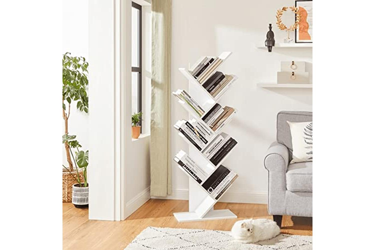 Vasagle LBC11WTV1 Tree Shaped Bookshelf 8 Levels-4