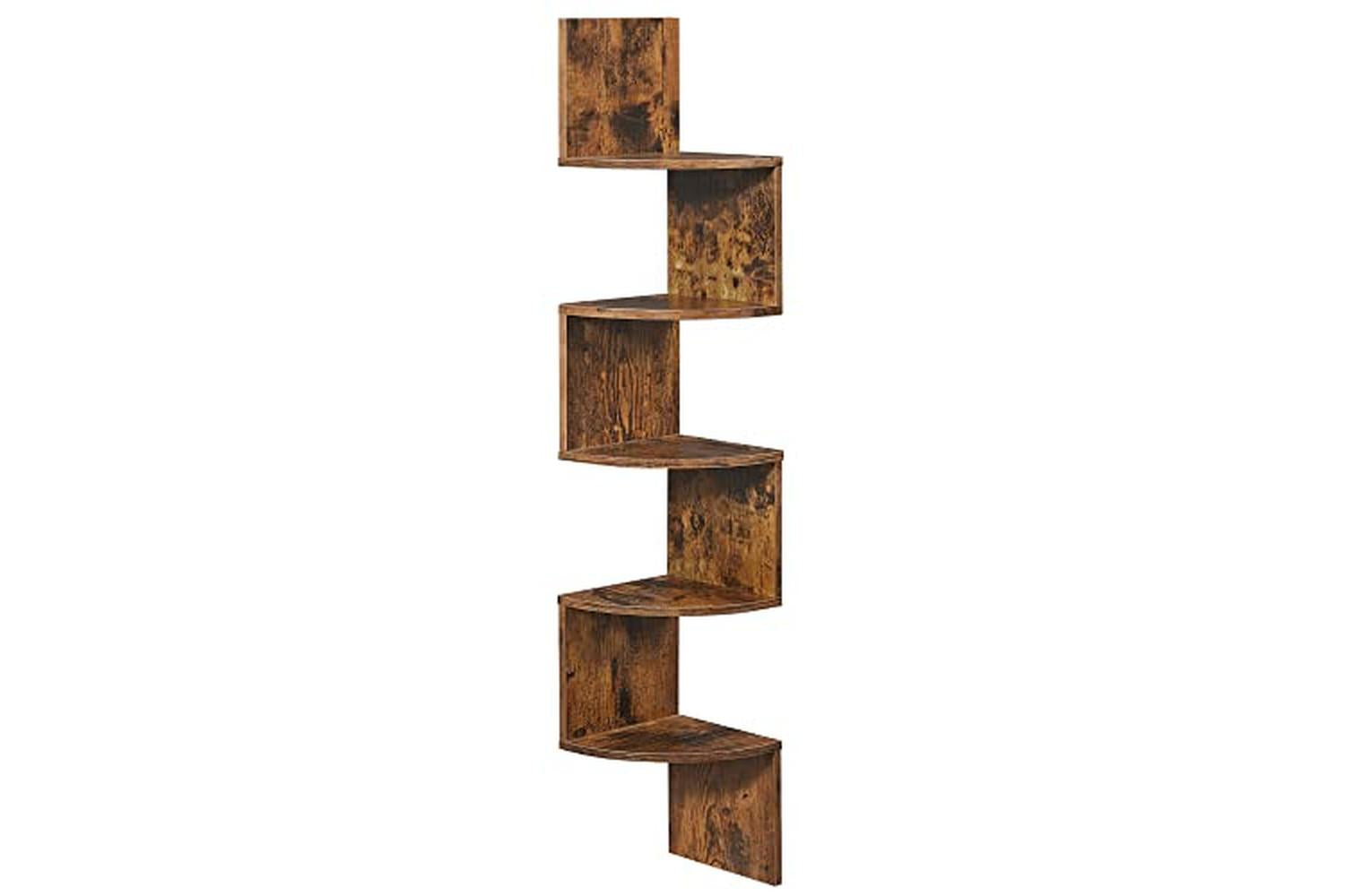 Vasagle LBC20BX Floating Corner Shelf Wood Look