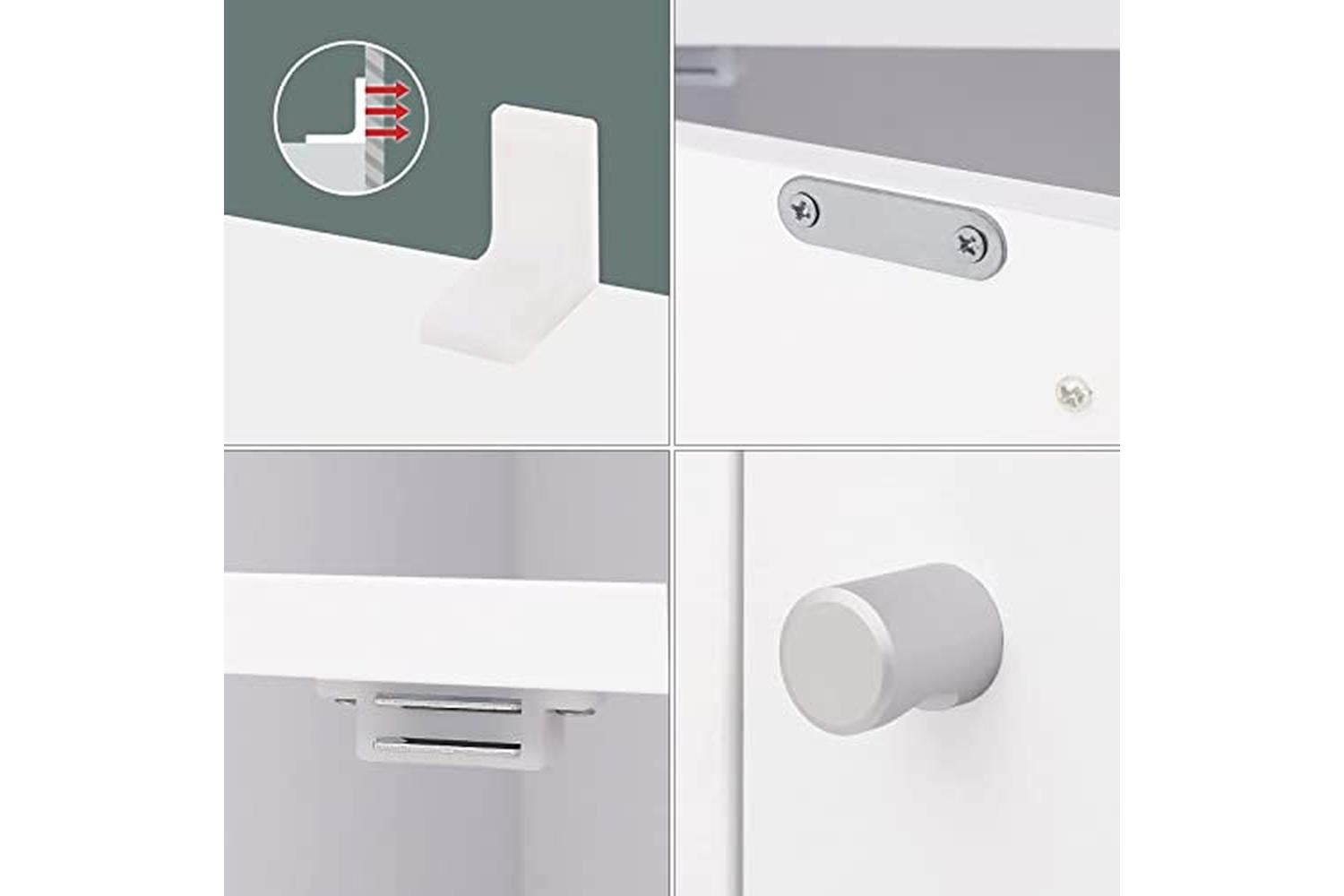 Vasagle LBC33WT Cube Shelf 3 Cupboard Doors | White-6