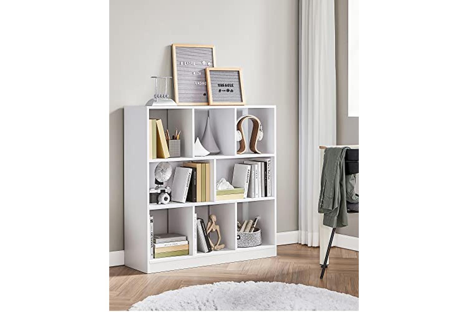 Vasagle LBC52WT Bookcase 8 Compartments | White-4