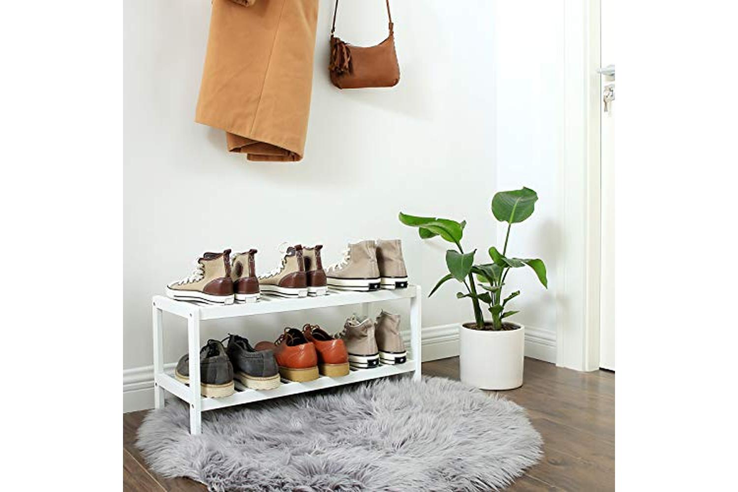 Songmics LBS02WT Shoe Rack | White-2