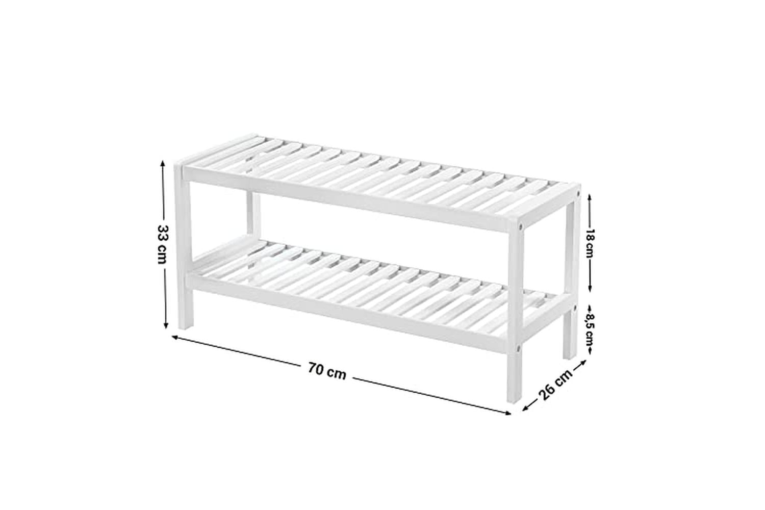 Songmics LBS02WT Shoe Rack | White-4