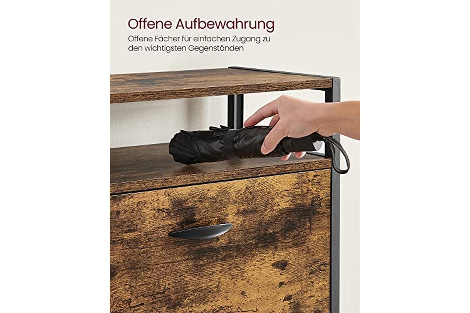 Vasagle LBS101B01 Shoe Cabinet with 3 Flaps-5