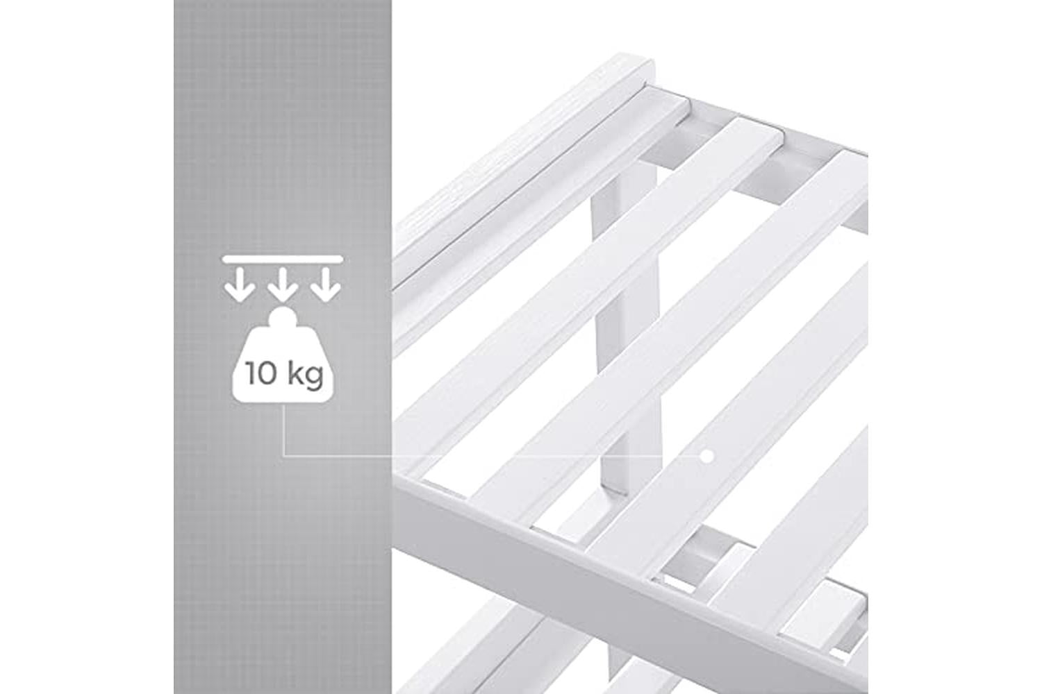 Songmics LBS13W Bamboo Shoe Rack | White-5