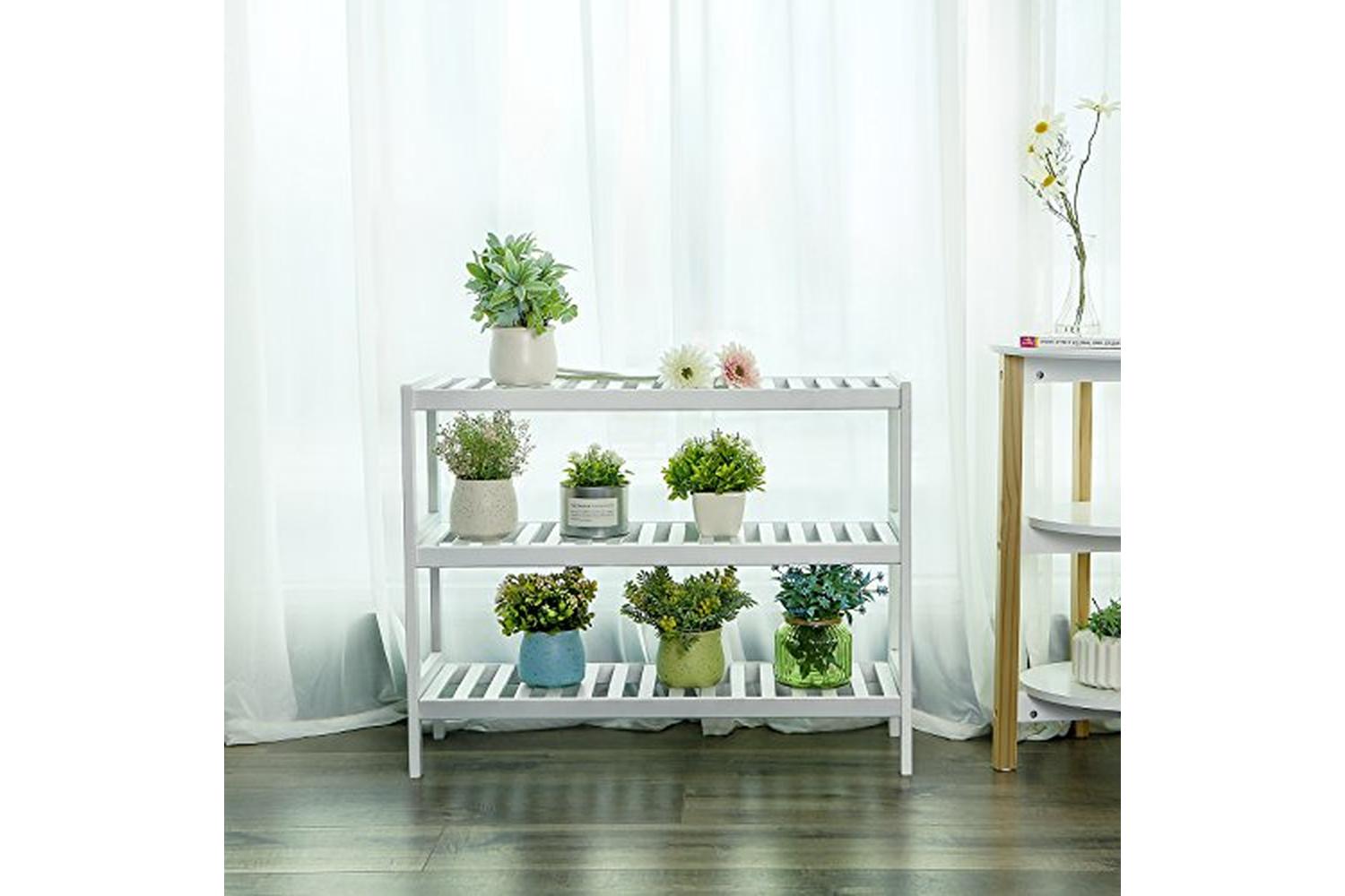 Songmics LBS13W Bamboo Shoe Rack | White-7