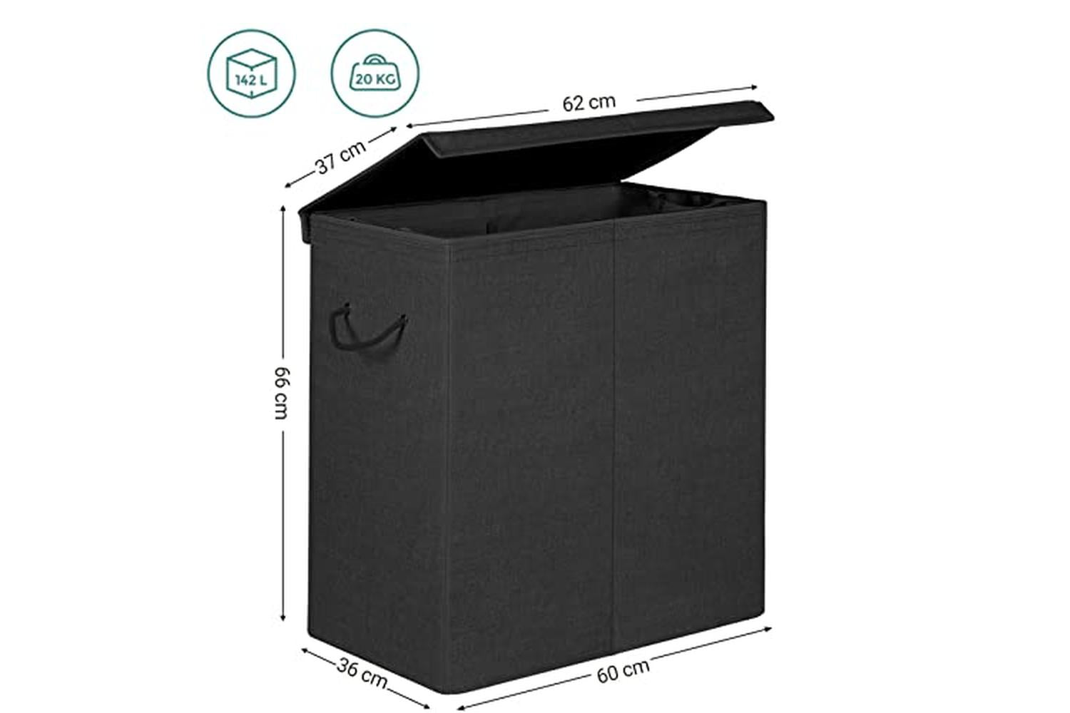 Songmics LCB02BK 142L Laundry Basket | Black-4