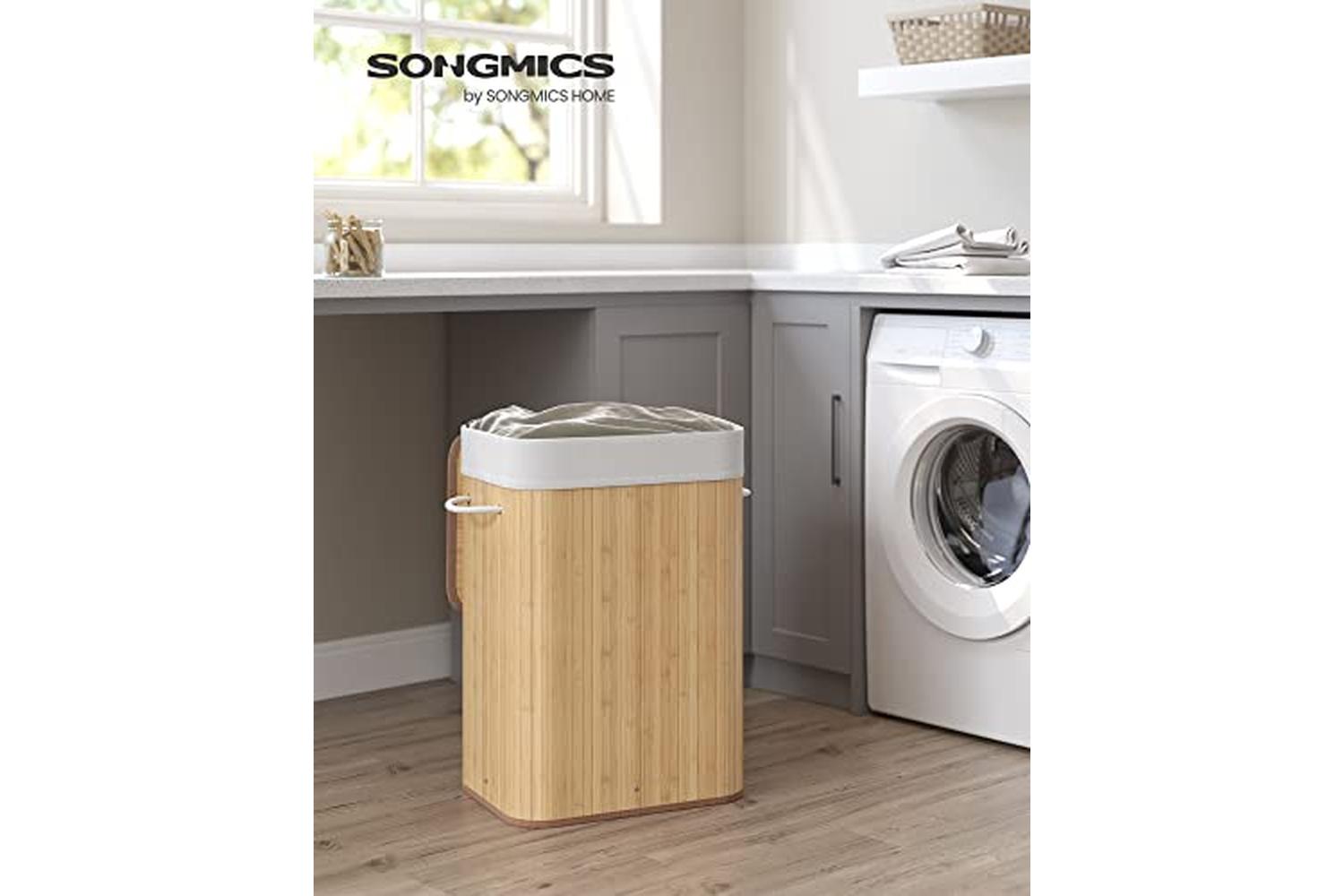 Songmics LCB10Y Laundry Bin Bamboo 72 L-2