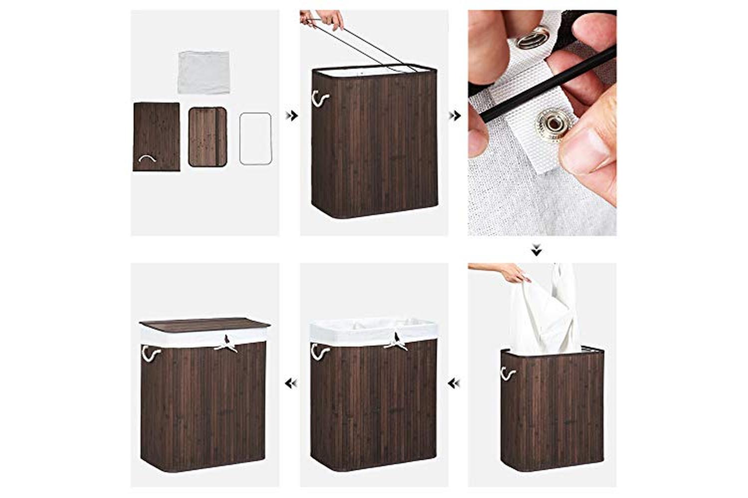 Songmics LCB72Z 100L Laundry Basket | Brown-6
