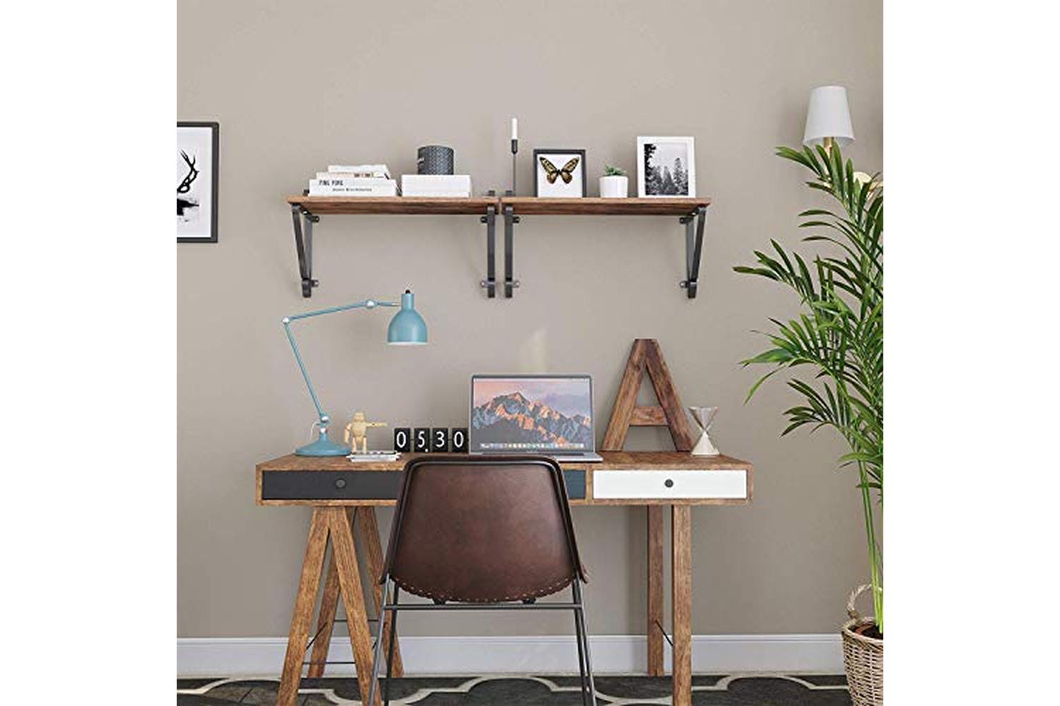 Vasagle LCR01BX Industrial Style Wall Shelf | Set of 2-2