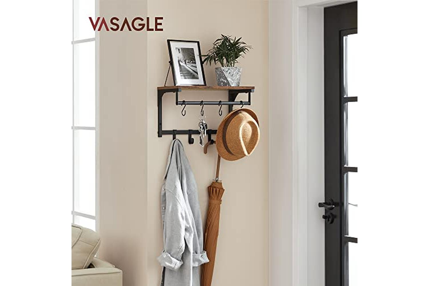 Vasagle LCR103B01 Wall Coat Rack with 8 Hooks-5