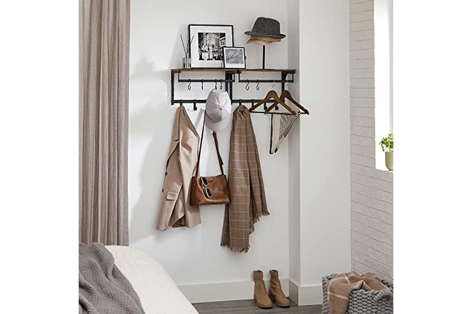 Vasagle LCR103B01 Wall Coat Rack with 8 Hooks-6