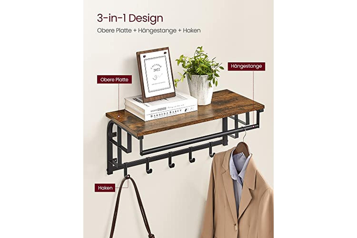 Vasagle LCR12BX Industrial Design Wall Wardrobe-2