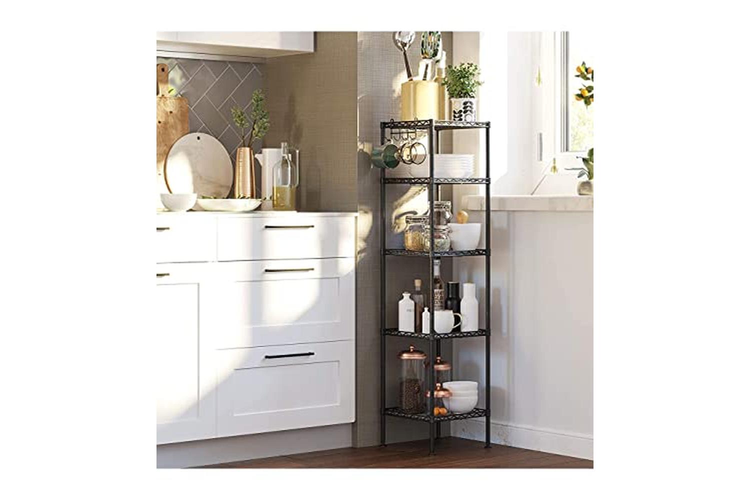 Songmics LGR23BK Metal Shelf | Black-4