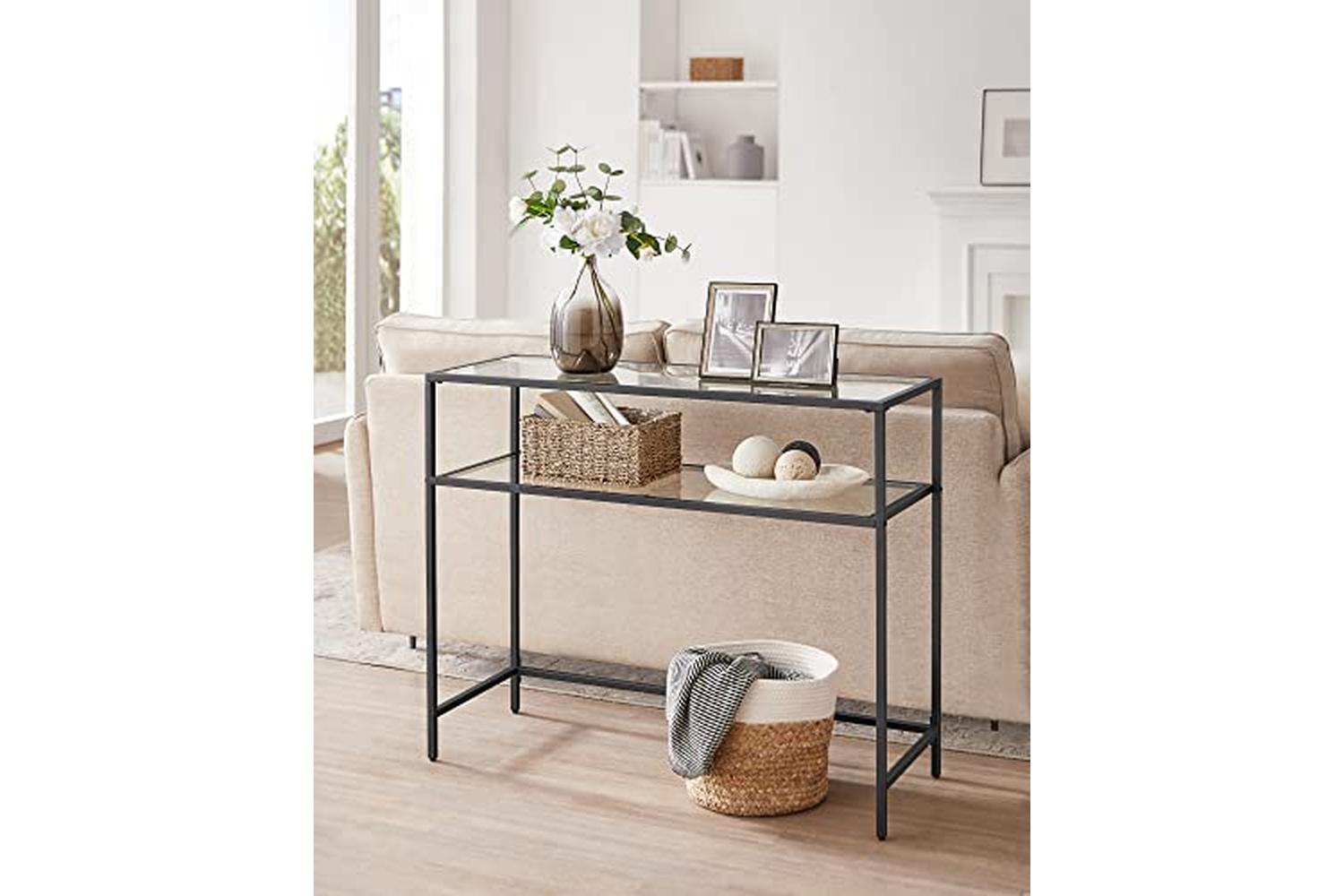 Vasagle LGT025B01 Console Table with 2 Shelves Black-7