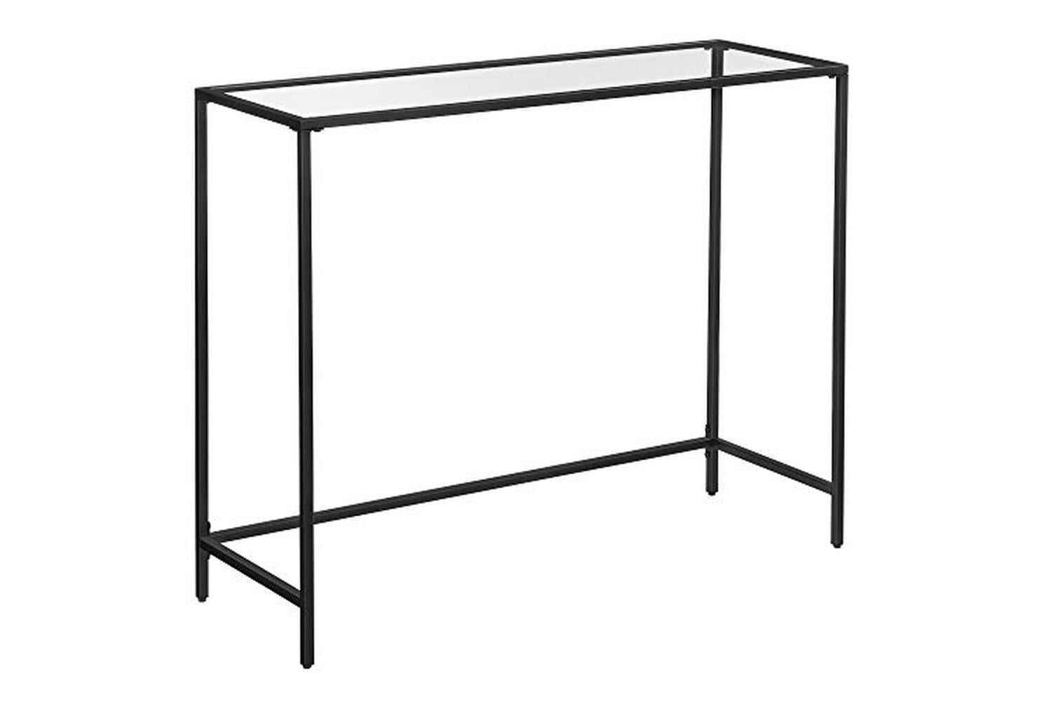 Vasagle LGT026B01 Console Table with Tempered Glass Top