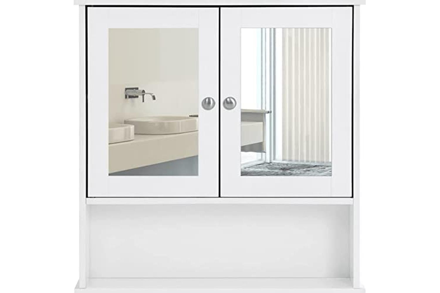 Vasagle LHC002 Mirror Cabinet with Double Door-2
