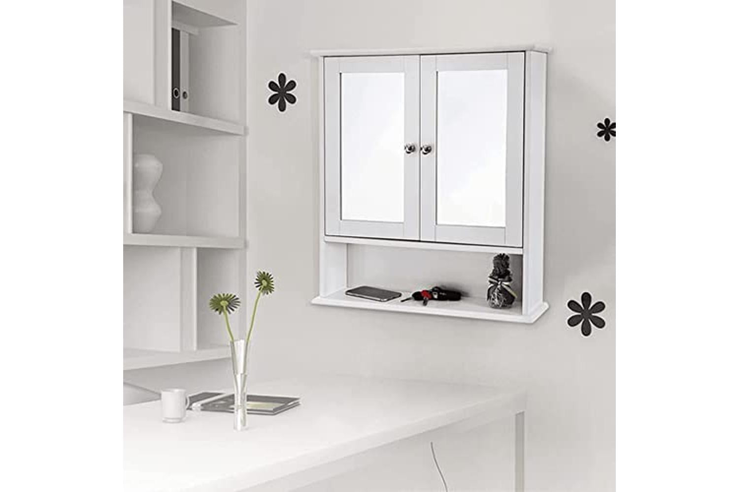 Vasagle LHC002 Mirror Cabinet with Double Door-5