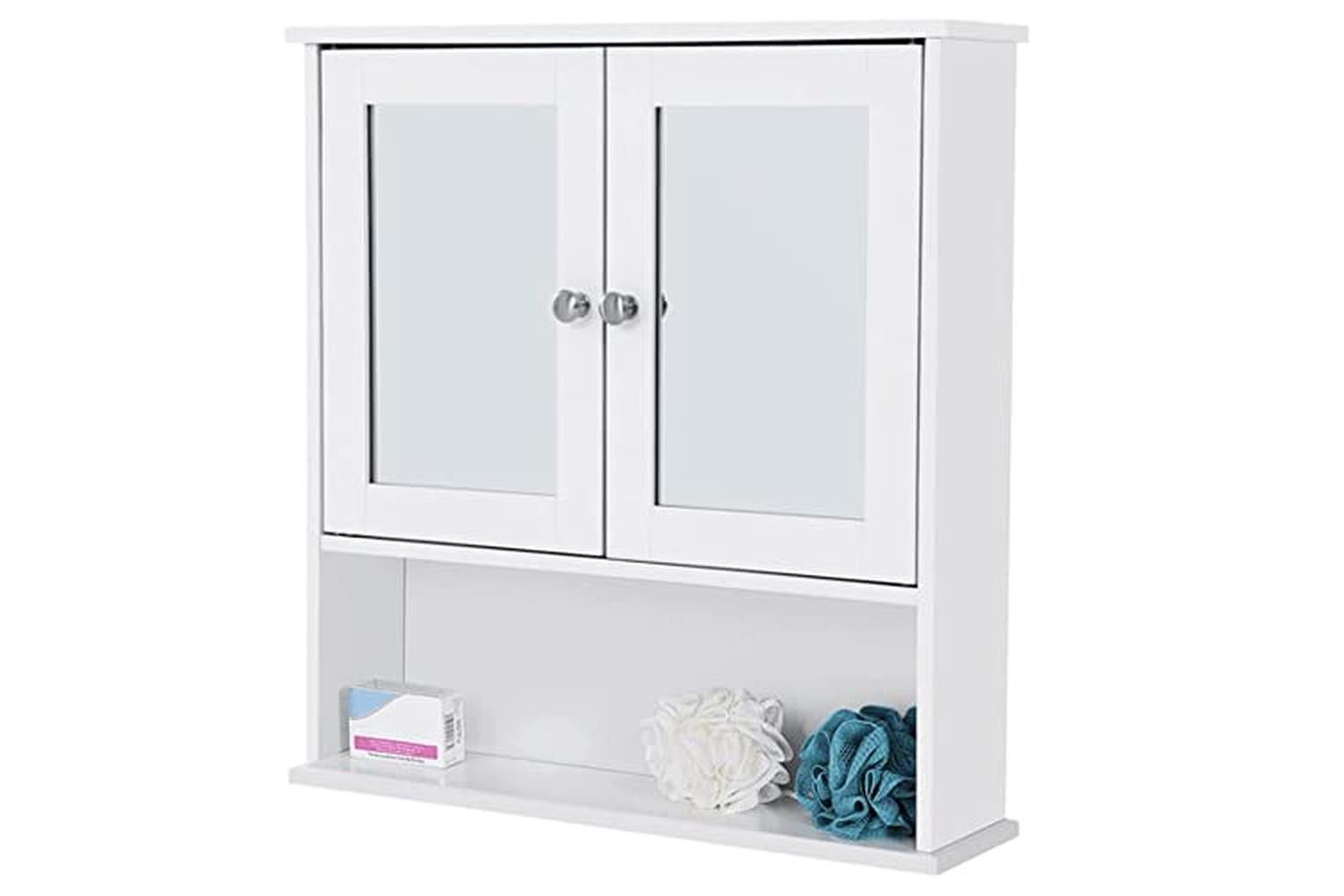 Vasagle LHC002 Mirror Cabinet with Double Door-6