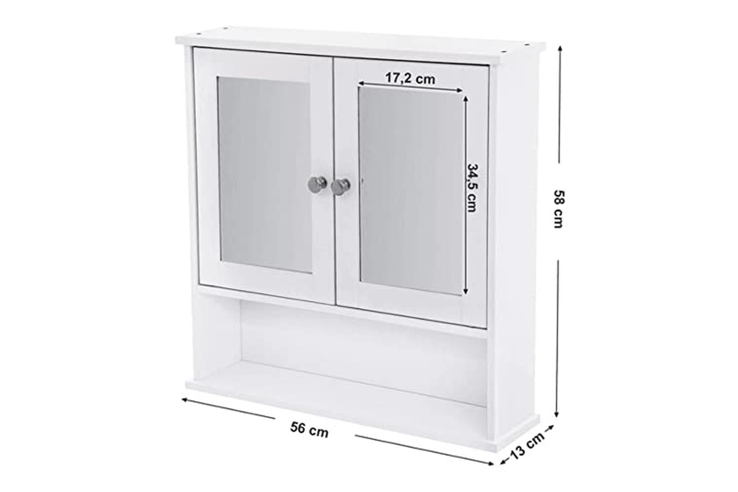 Vasagle LHC002 Mirror Cabinet with Double Door-7
