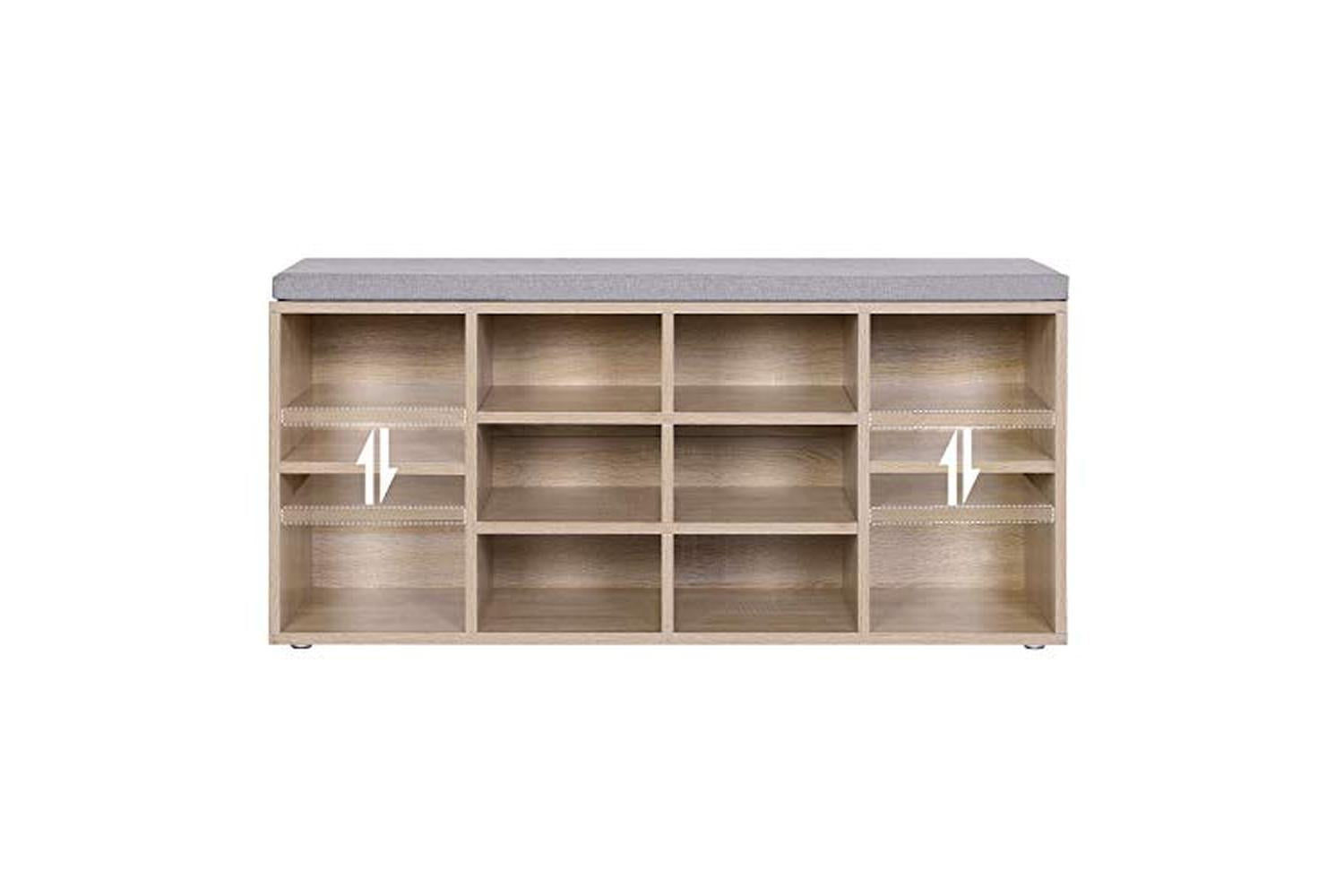 Vasagle LHS10NL Padded Shoe Bench in Natural Grey-5