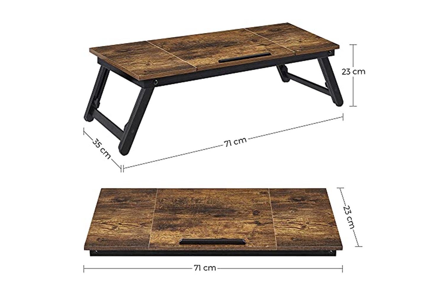 Songmics LLD110B01 Industrial Style Laptop Stand with Height Adjustable-5