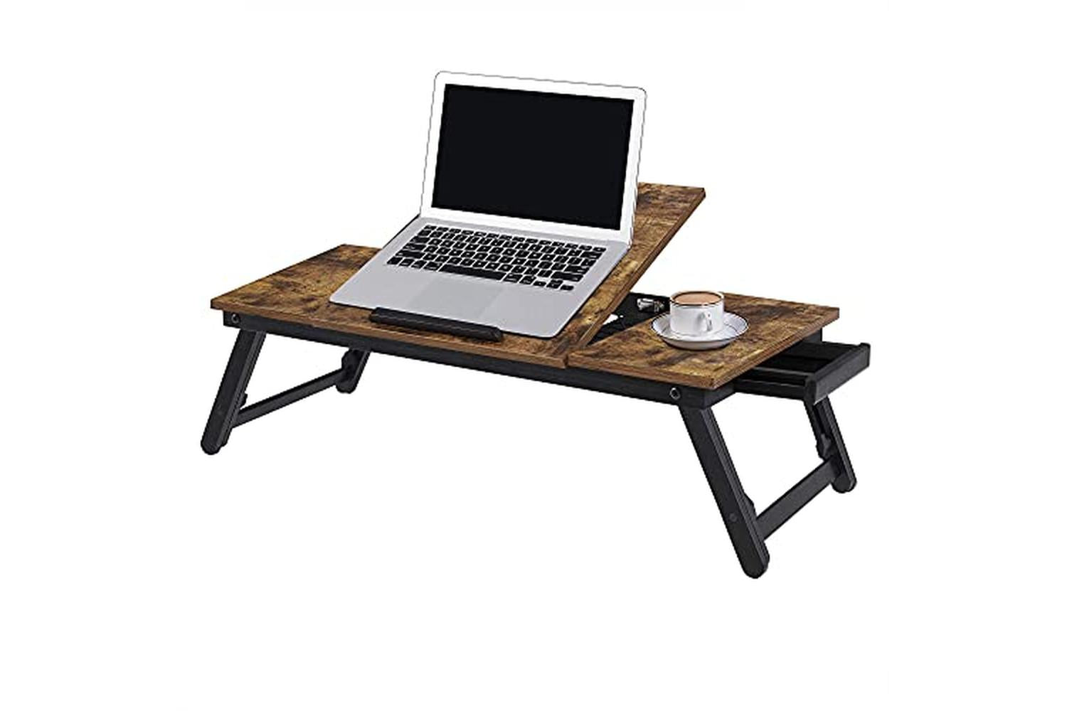Songmics LLD110B01 Industrial Style Laptop Stand with Height Adjustable-6