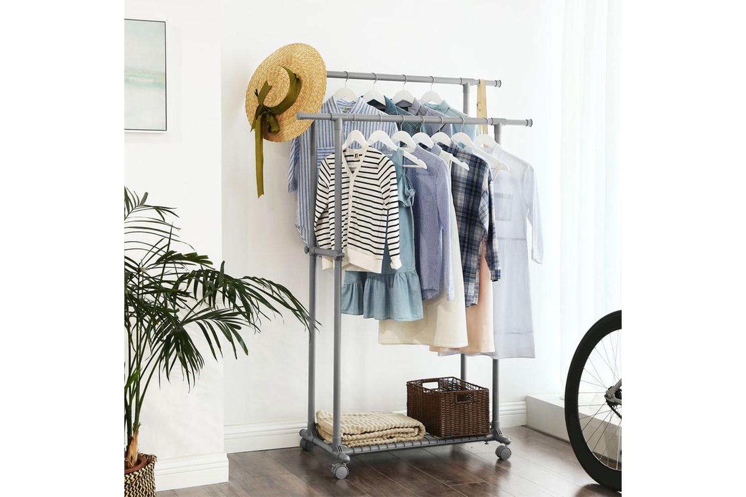 Songmics LLR13GY Coat Rack on Castors | Grey-3