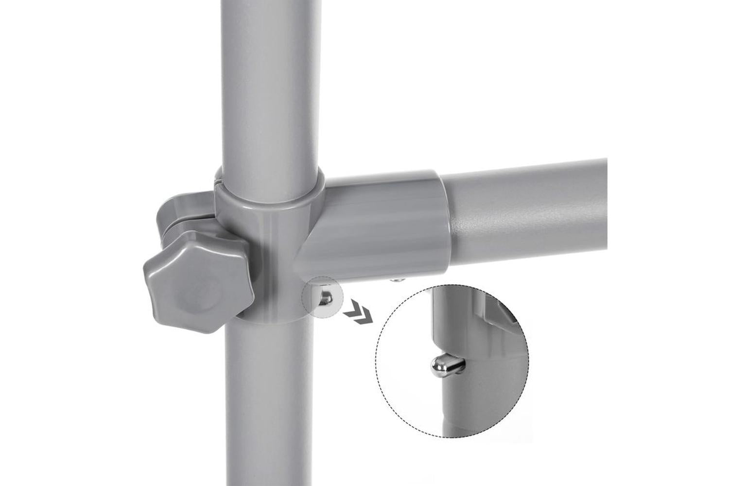Songmics LLR13GY Coat Rack on Castors | Grey-5